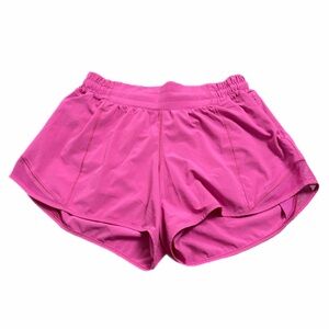 NWOT Lululemon Hotty Hot Short *Long 4" (Sonic Pink) Size 6